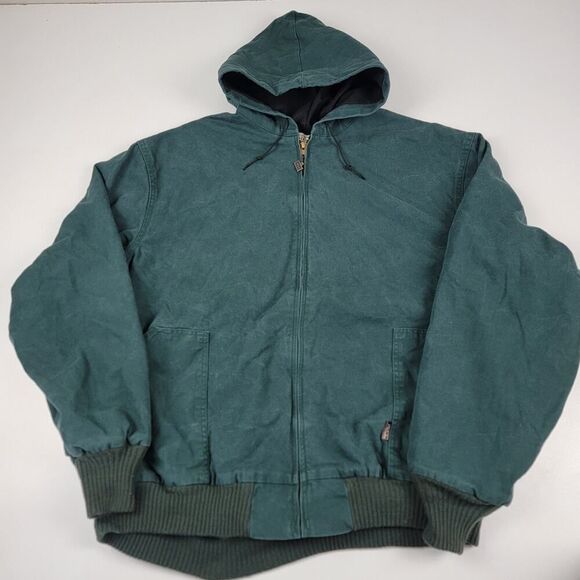 Vintage 90s Walls Work Wear Canvas Detroit Style Jacket Green Wash Men's 3XL - Picture 1 of 9